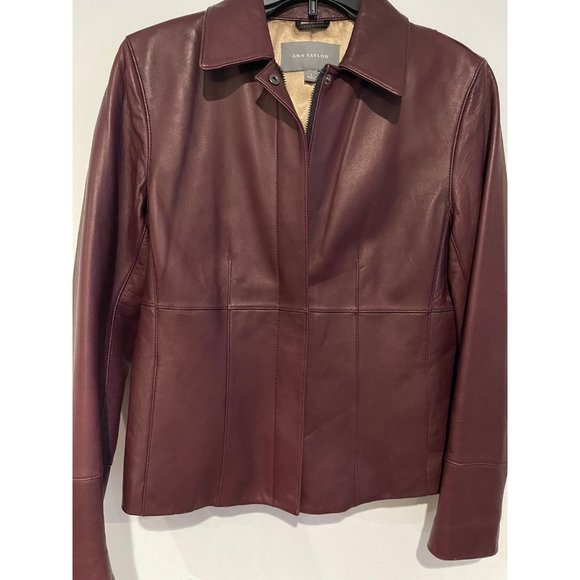 NWOT 100% Genuine Leather Ann Taylor Jacket - Picture 2 of 9